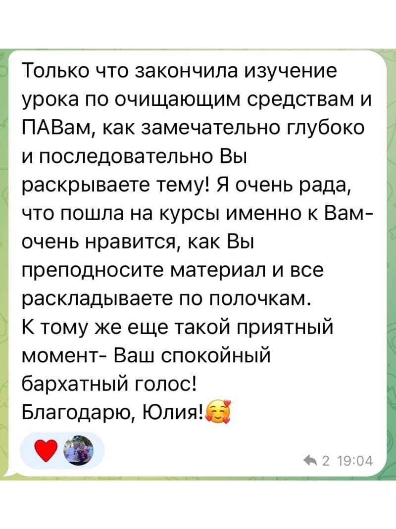 Отзыв участницы и переписка в чате практикума